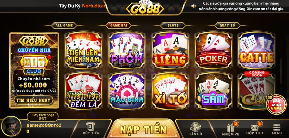 khai quát một số nét chính về Go88