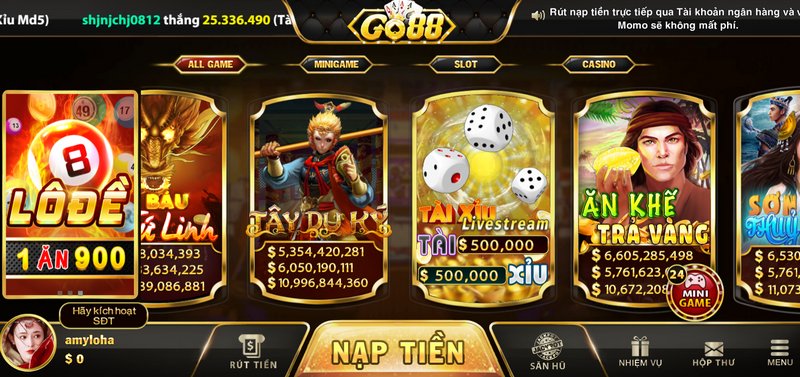 Nạp nhiều thưởng lớn cực đã tay chỉ có tại sân chơi Go88